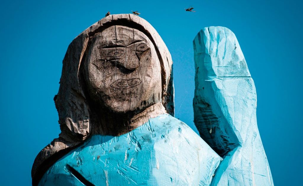 Melania Trump Statue in Slovenia (Face)