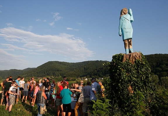 Melania Trump Statue in Slovenia